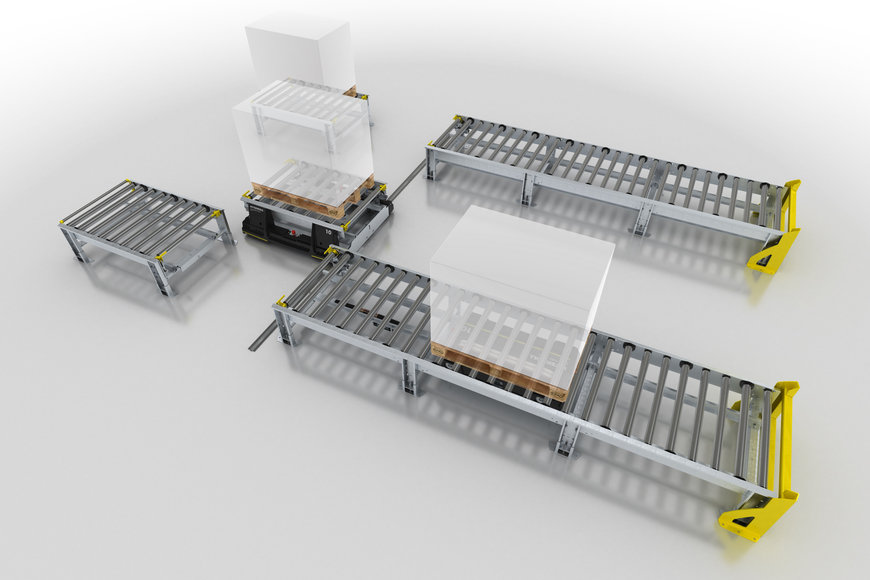 Novo Transportador de Paletes Inteligente da Interroll aumenta o desempenho na logística de produção